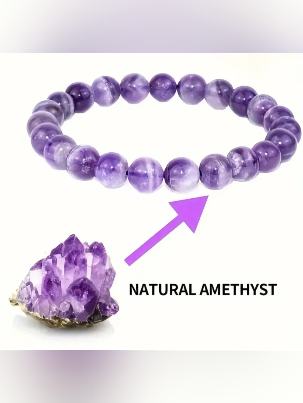 Natural Amethyst Bracelet New With Tags